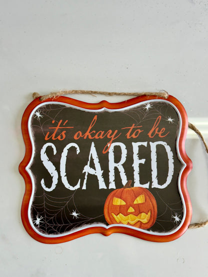 Tin Embossed Halloween Signs Two Styles