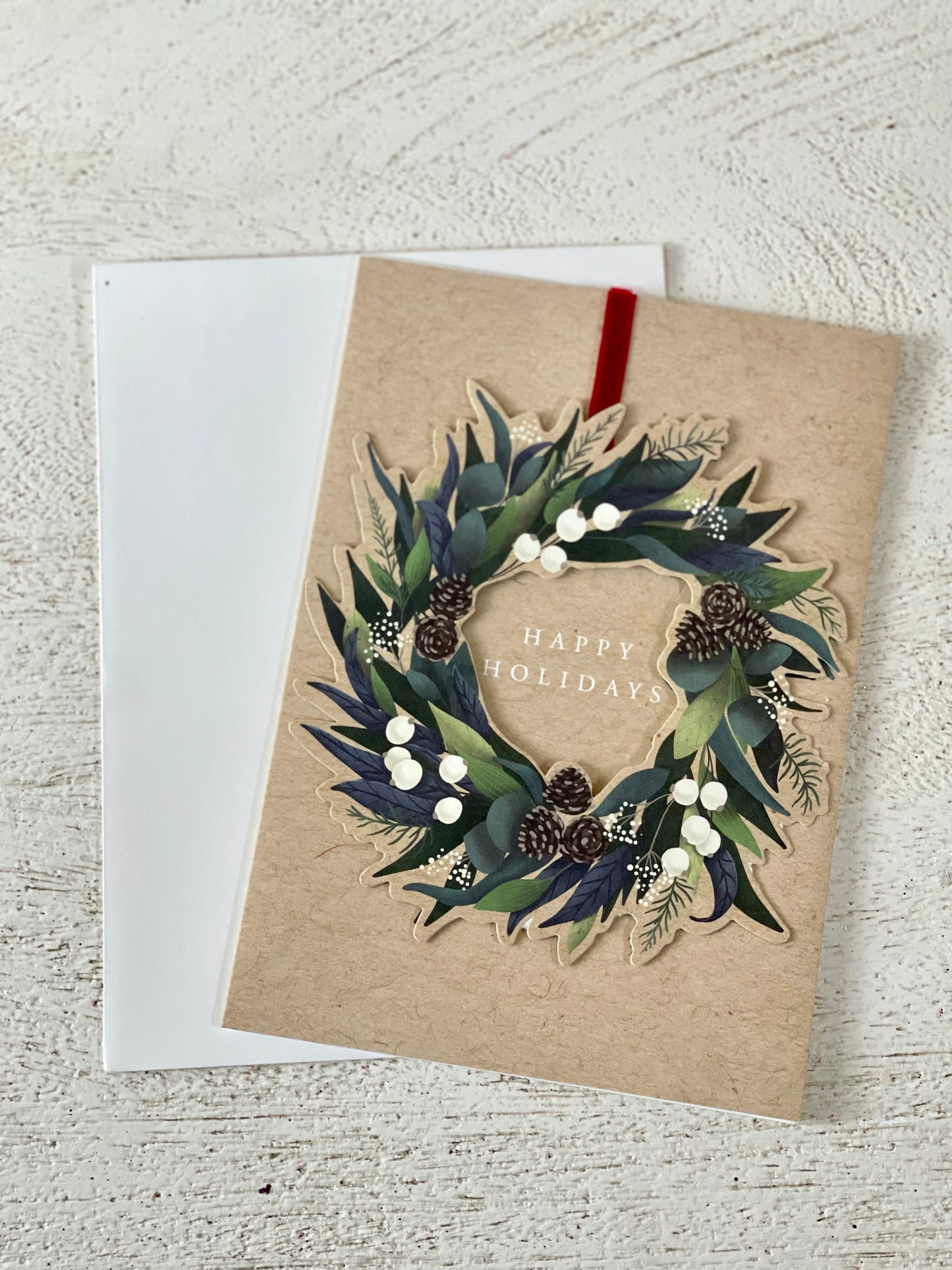 Minted Rustic Wreath Christmas Card