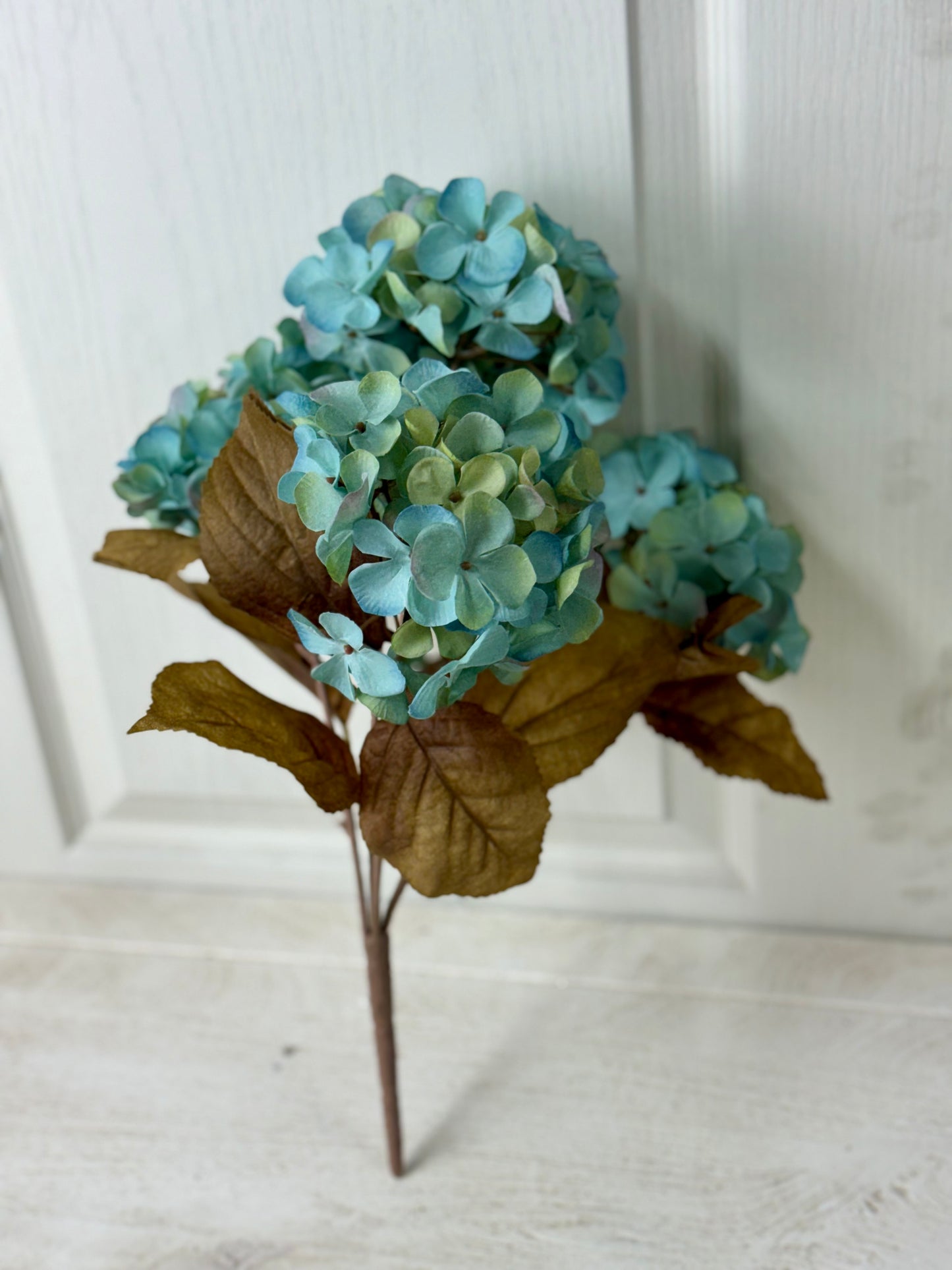 16 Inch Aqua Blue Hydrangea Bush