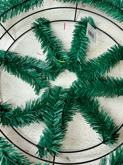 15 Inch Wire 25 Inch Oad Emerald Work Wreath