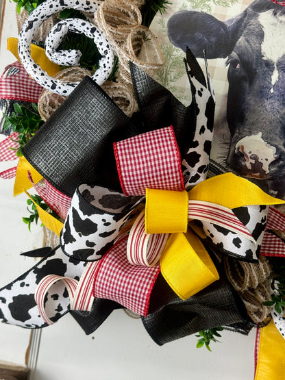 Cow Wreath By Sweet Girl Design Co