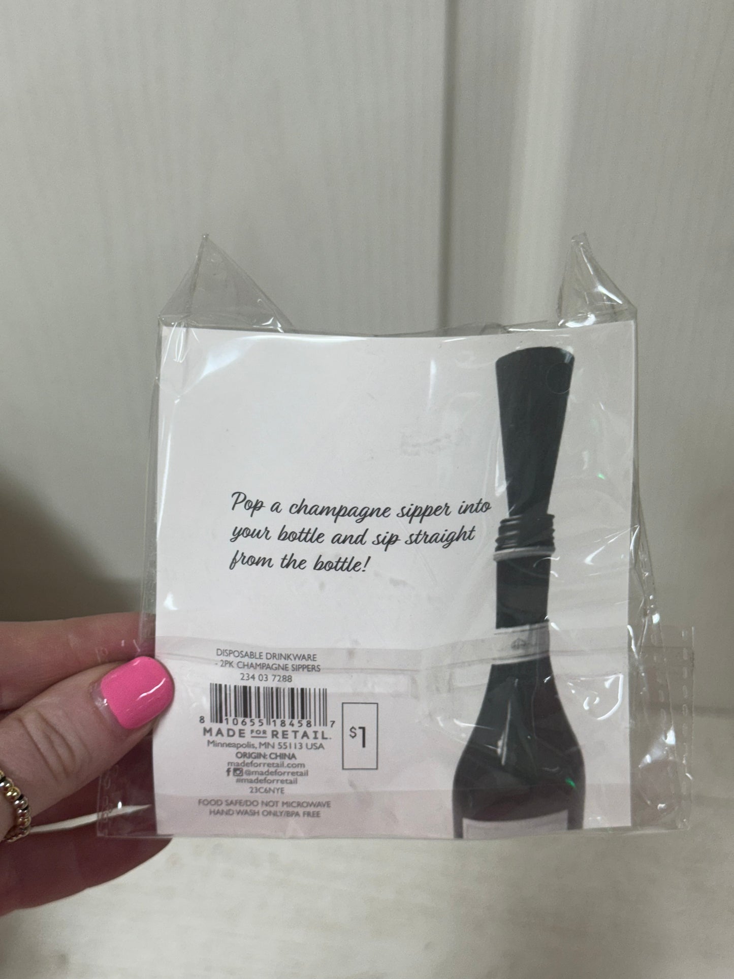 Champagne Sippers Glitter And Black Two Pack