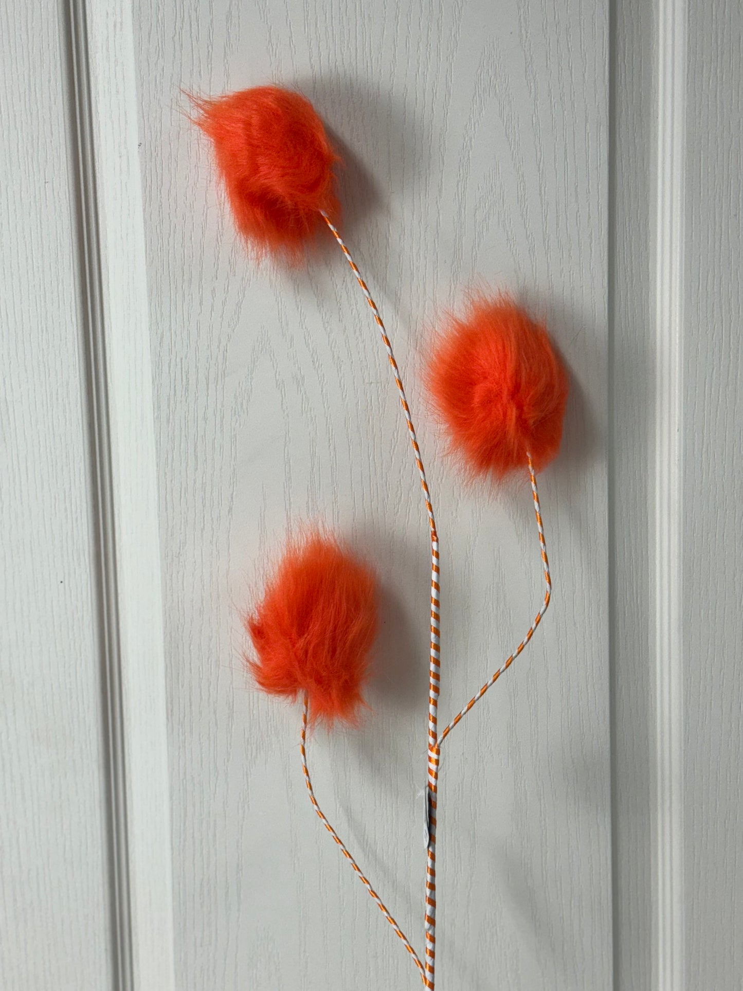 36 Inch Orange Fuzzy Ball Spray