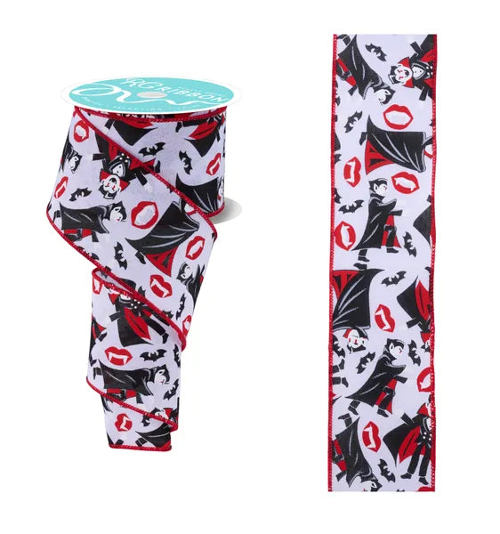2.5 Inch By 10 Yard Vampires Ribbon