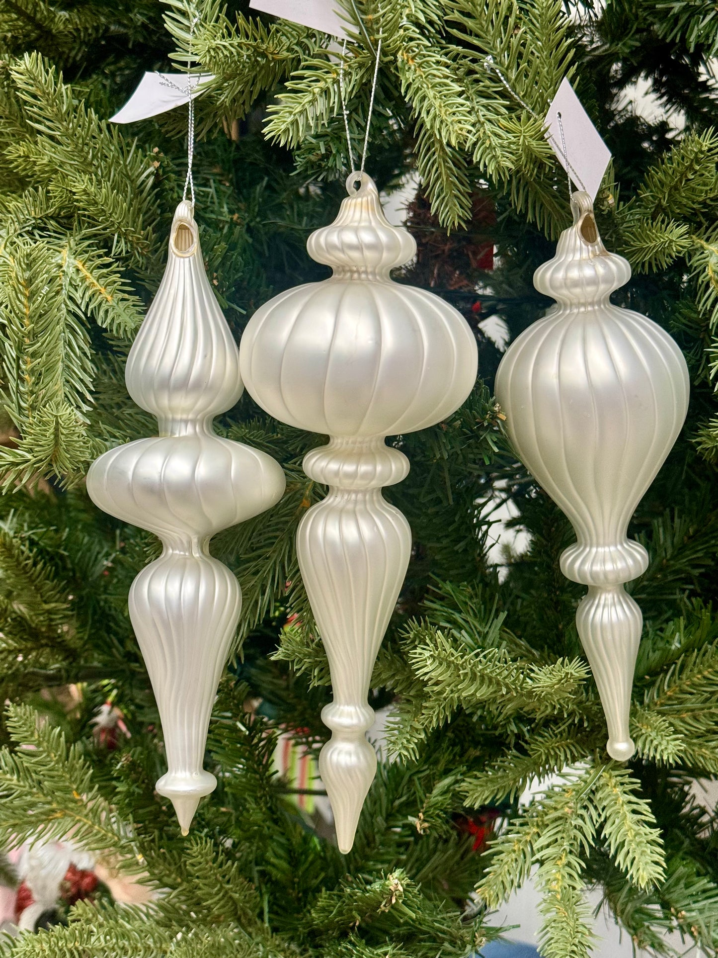 9.5"-10" Matte Silver Glass Finials Three Styles