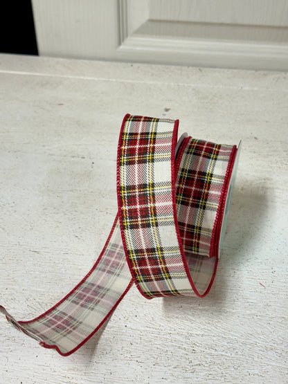 1.5 Inch By 10 Yard Traditional Christmas Plaid Ribbon