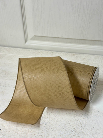 4 Inch By 10 Yard Burlap Cross Hatch Ribbon