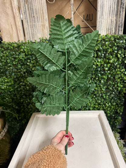 16.5 Inch Dark Green Leather Leaf Bundle