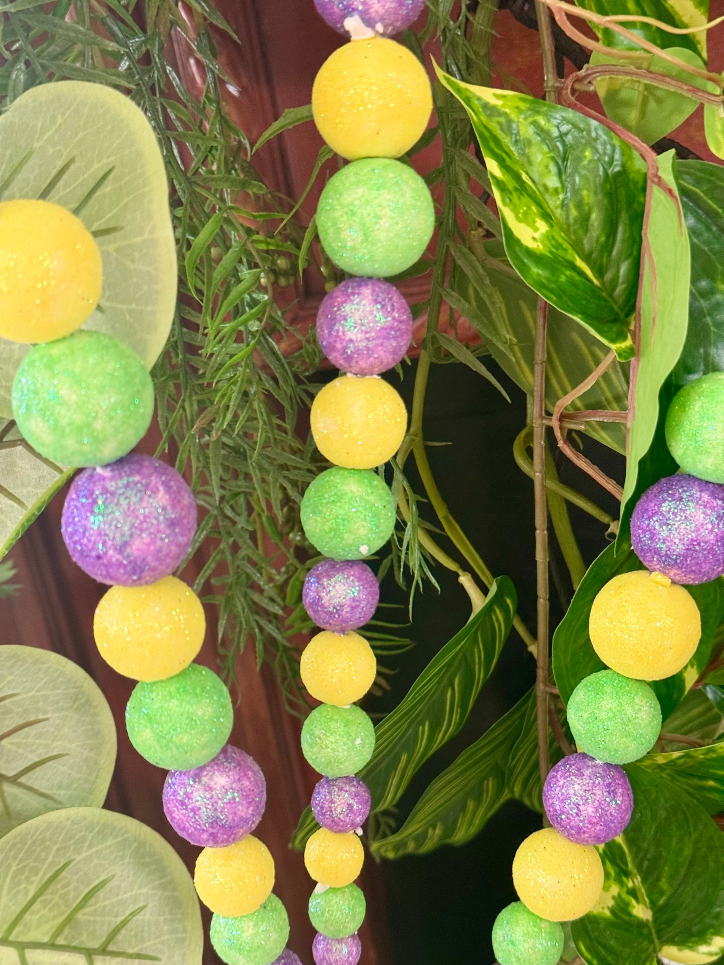 29 Inch Yellow Lavender And Lime Green Graduated Ball Spray