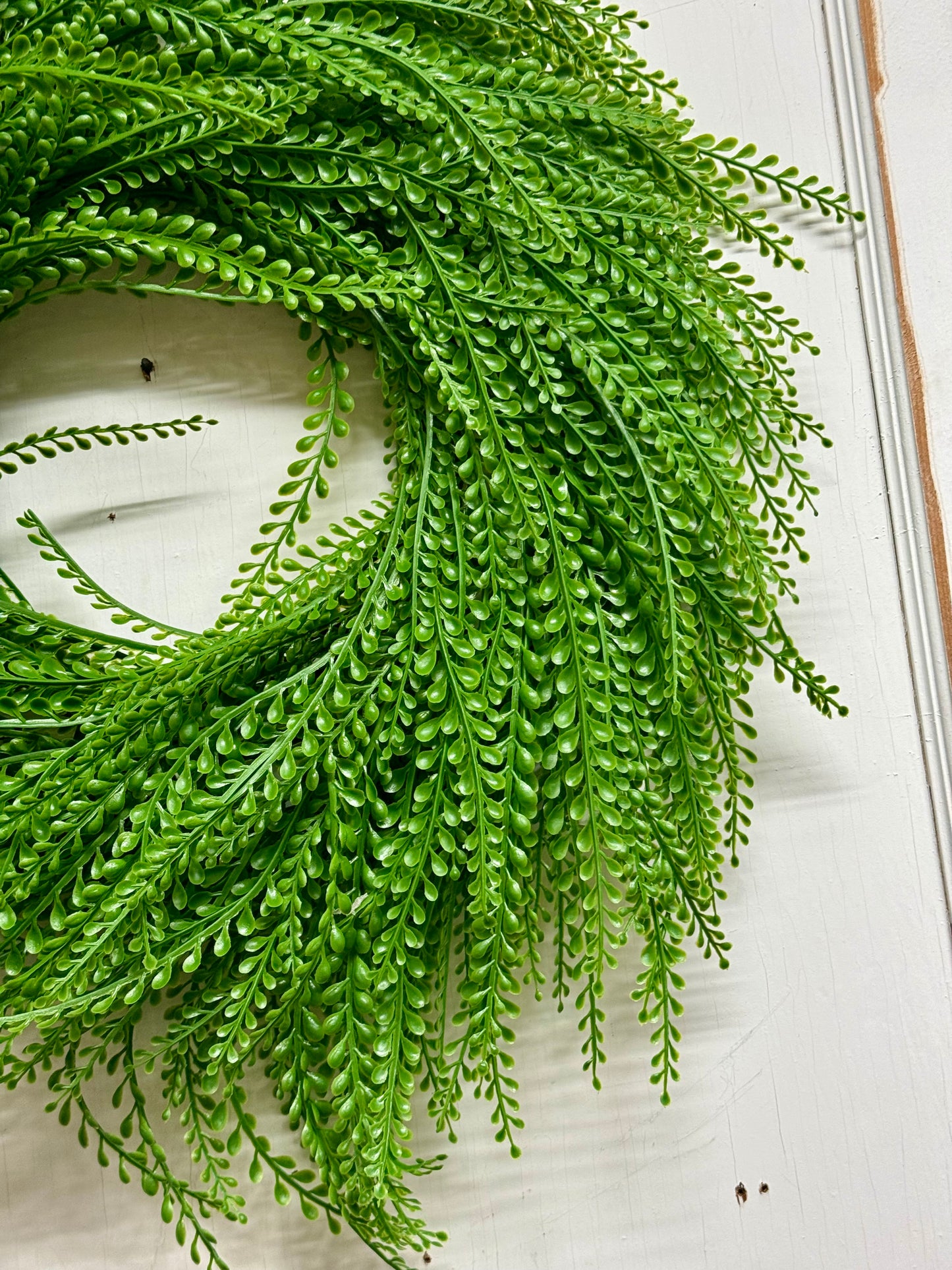 16 Inch Green Bead Grass Wreath