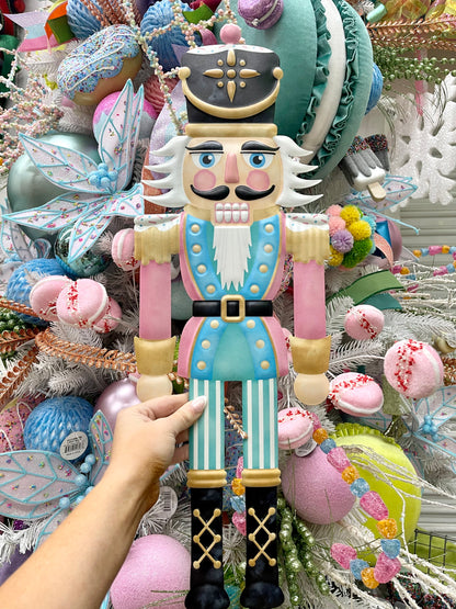 24 Inch Large Metal Pastel Nutcracker Sign