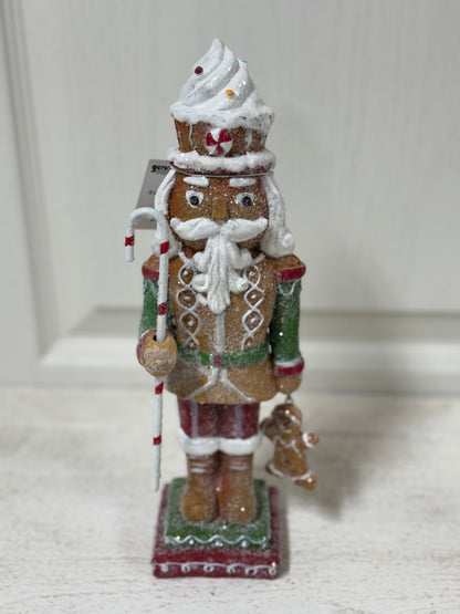 10 Inch Candy Gingerbread Resin Nutcracker Two Styles