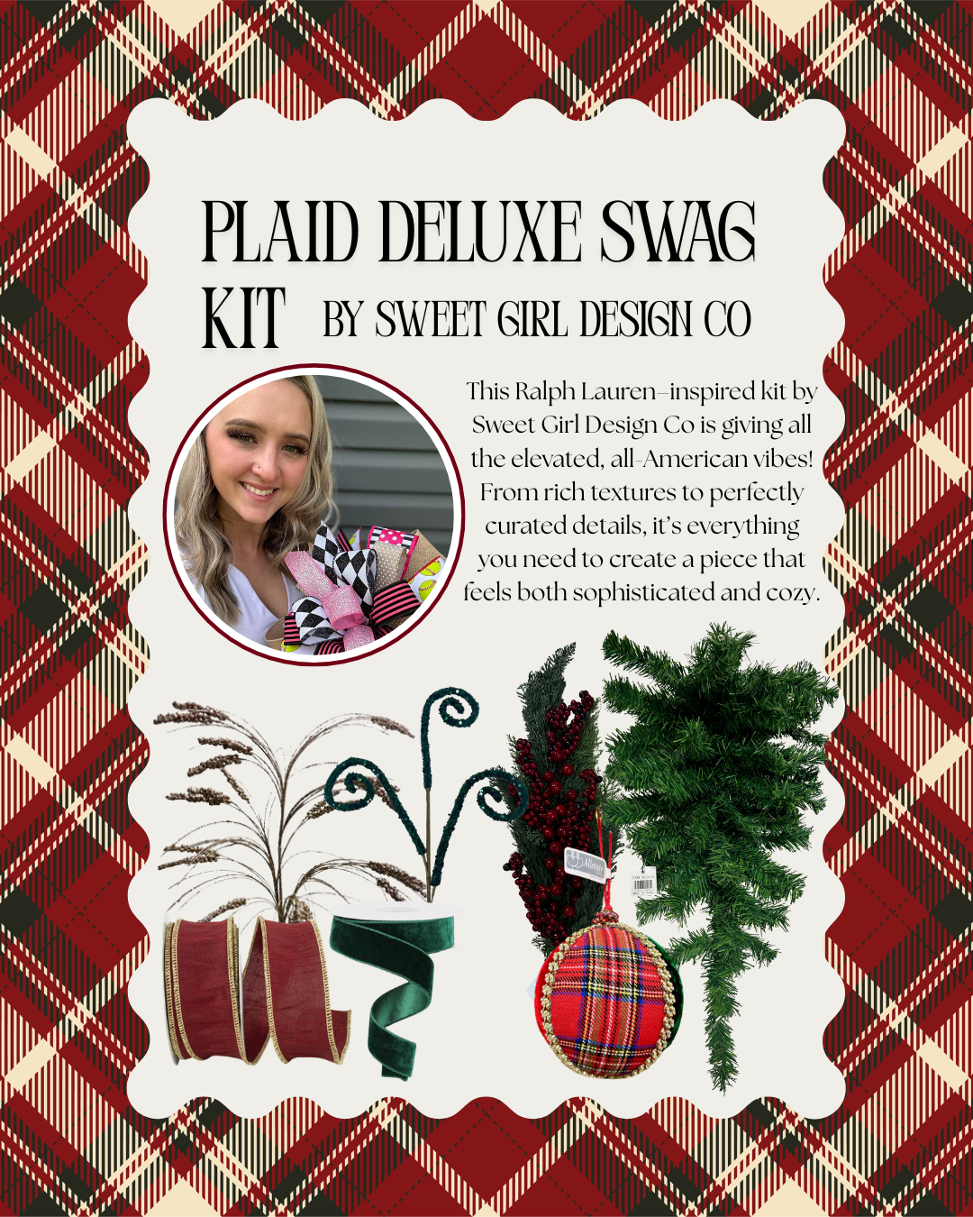 Plaid Deluxe Swag Kit By Sweet Girl Design Co
