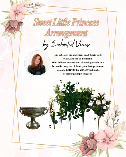 Sweet Little Princess Arrangement Kit By Enchanted Vines