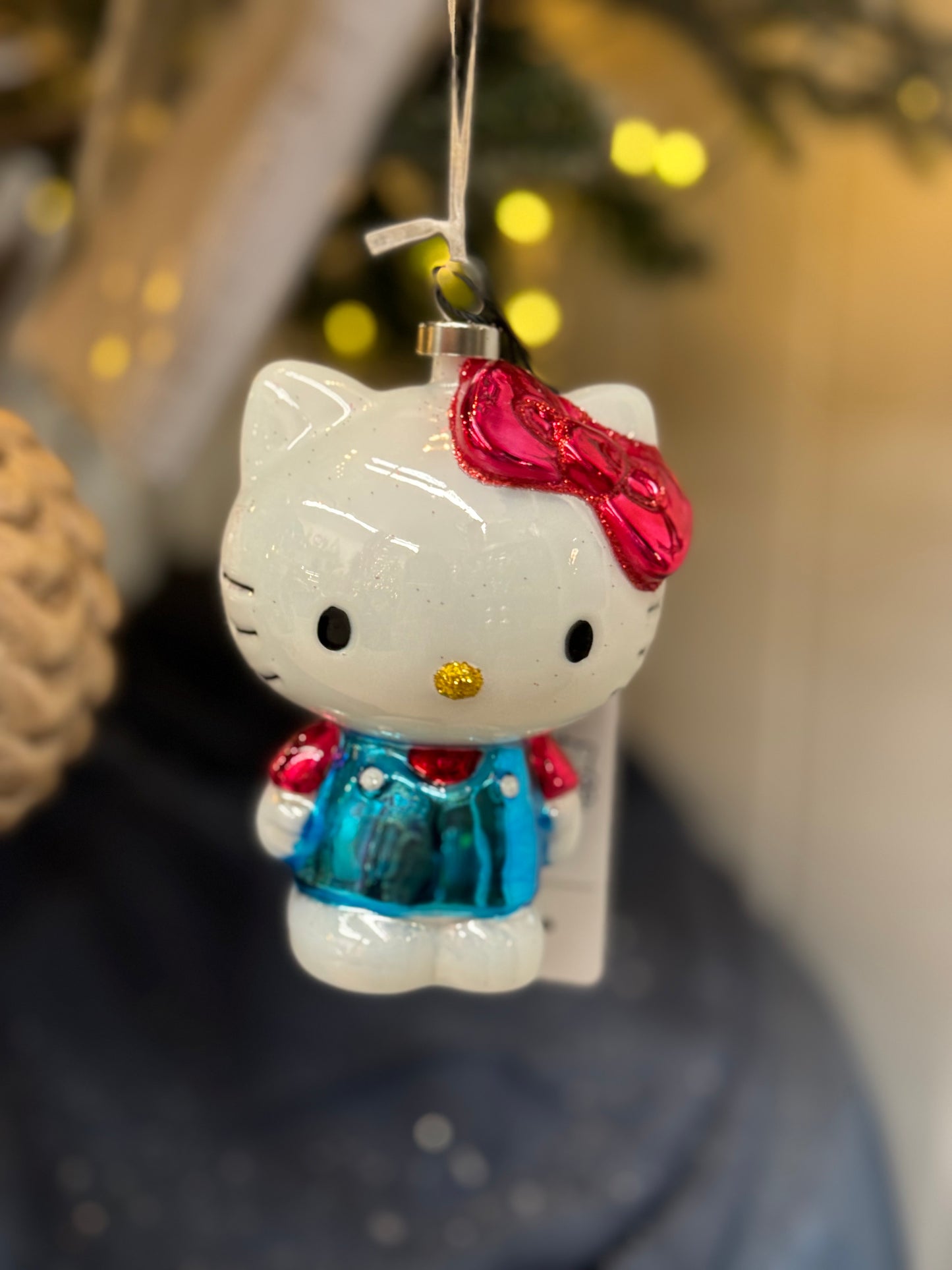 Hello Kitty Glass Christmas Ornament