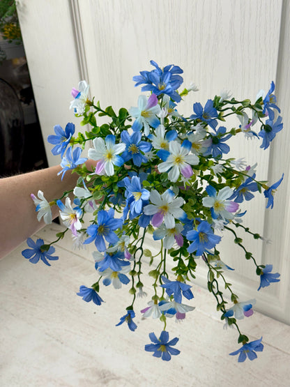 18 Inch Blue Purple White Mini Cosmos Bush