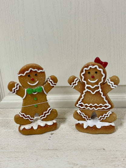 5.9 Inch Resin Gingerbread Figurine Two Styles