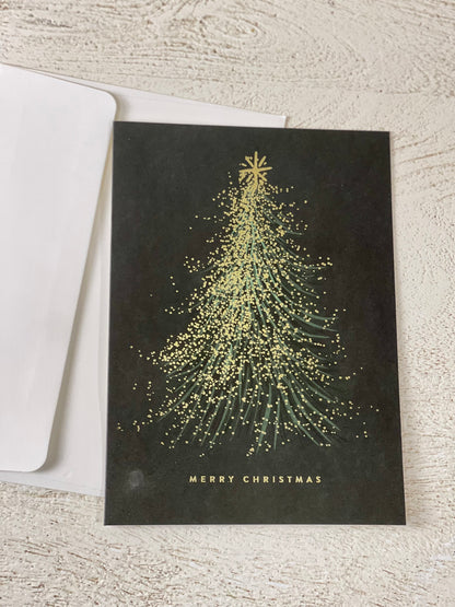 Minted Frosted Tree Christmas Card