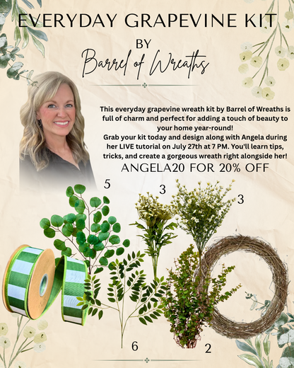 Everyday Grapevine Kit By Barrel Of Wreaths