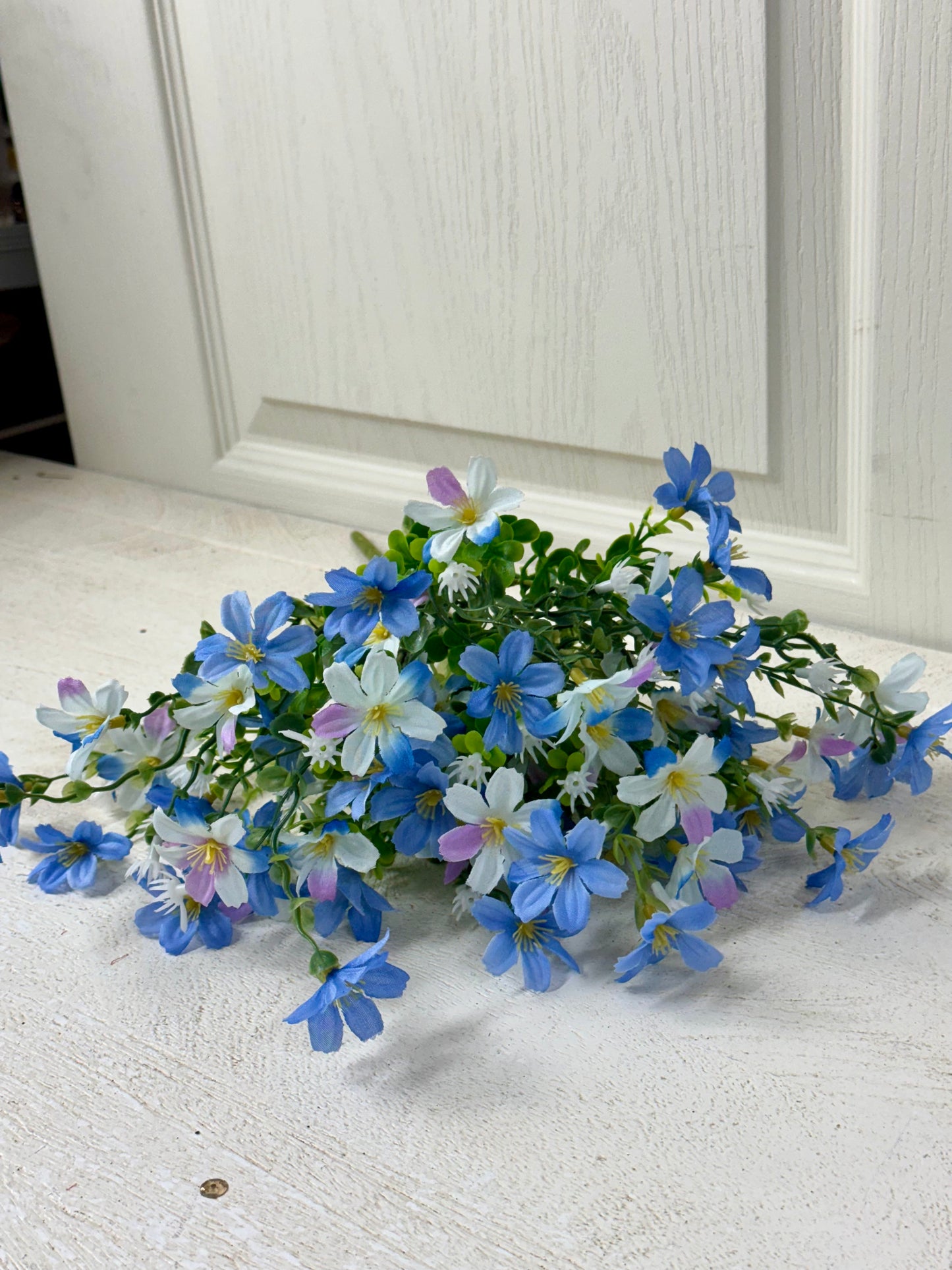 18 Inch Blue Purple White Mini Cosmos Bush