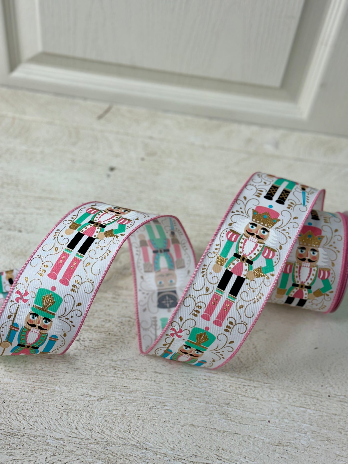 2.5 Inch By 10 Yard Pastel Nutcracker Ribbon