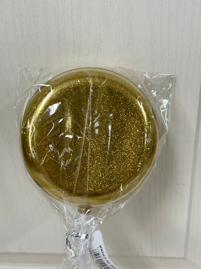5 Inch Gold Glitter Lollipop With Stick
