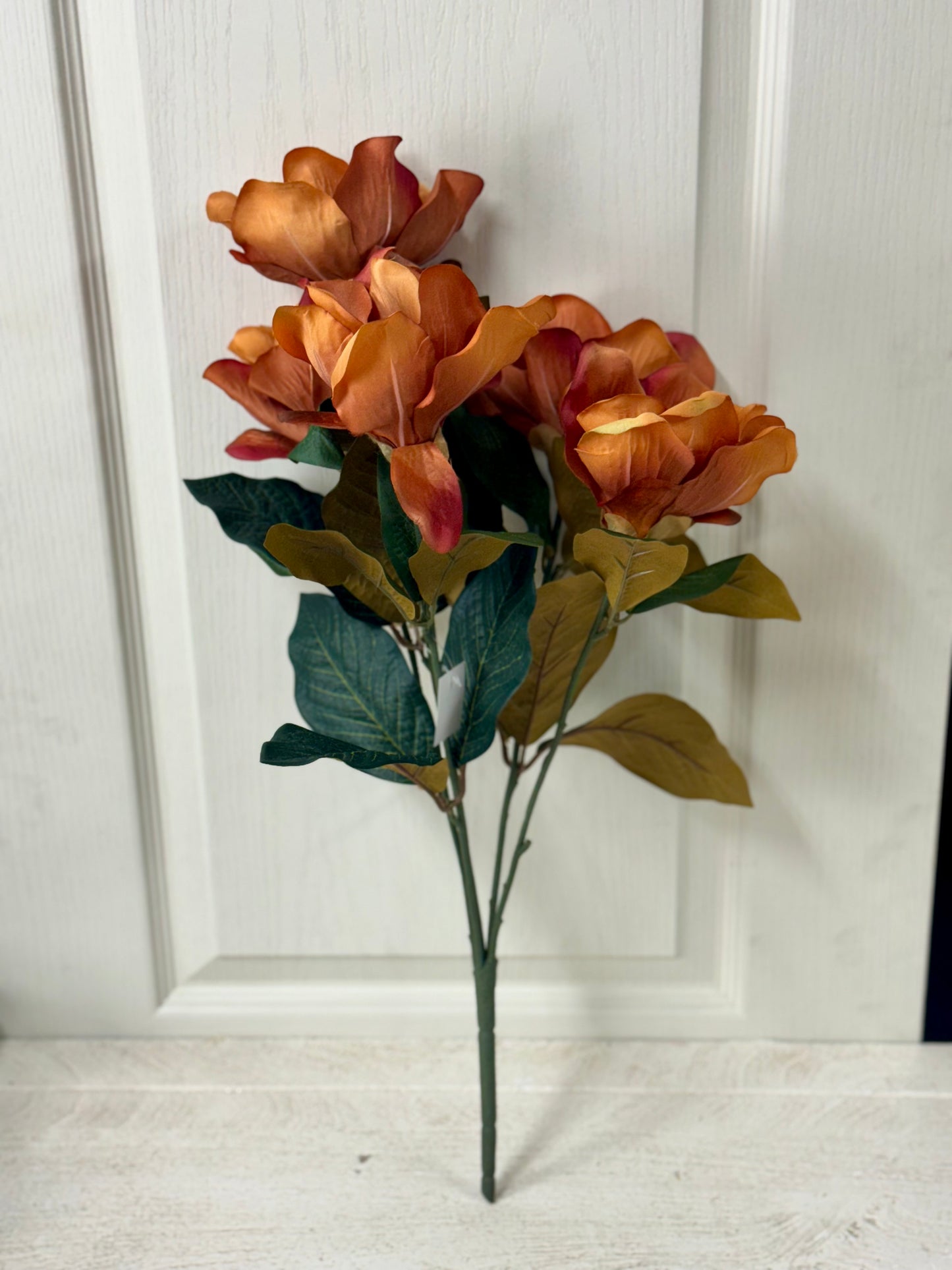 23 Inch Rust Magnolia Floral Bush