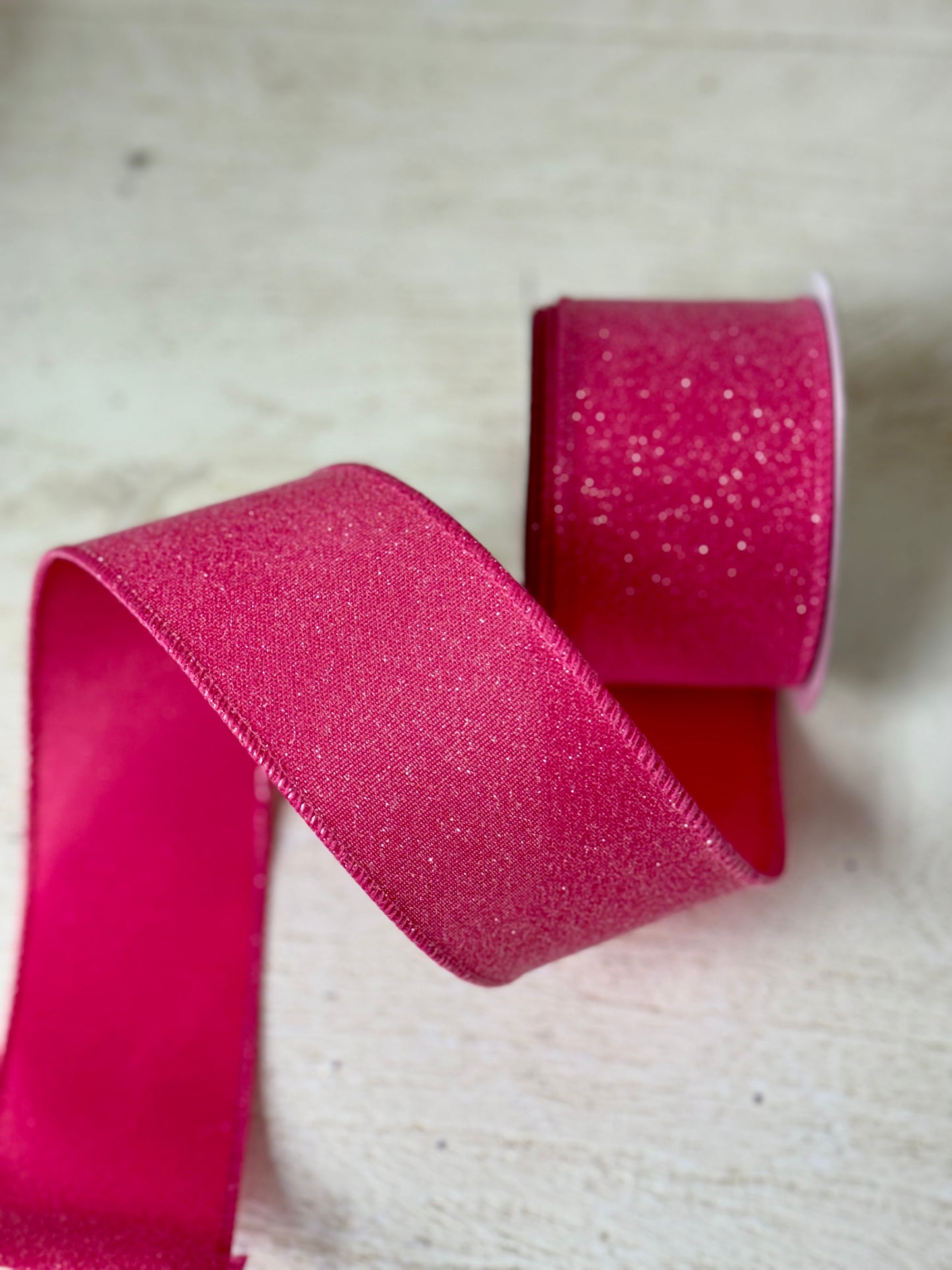 2.5 Inch By 10 Yard Fuchsia Crystal Shine Ribbon