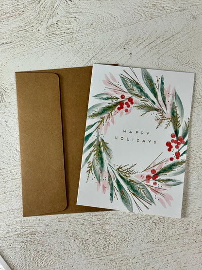 Minted Forest Greens Christmas Card