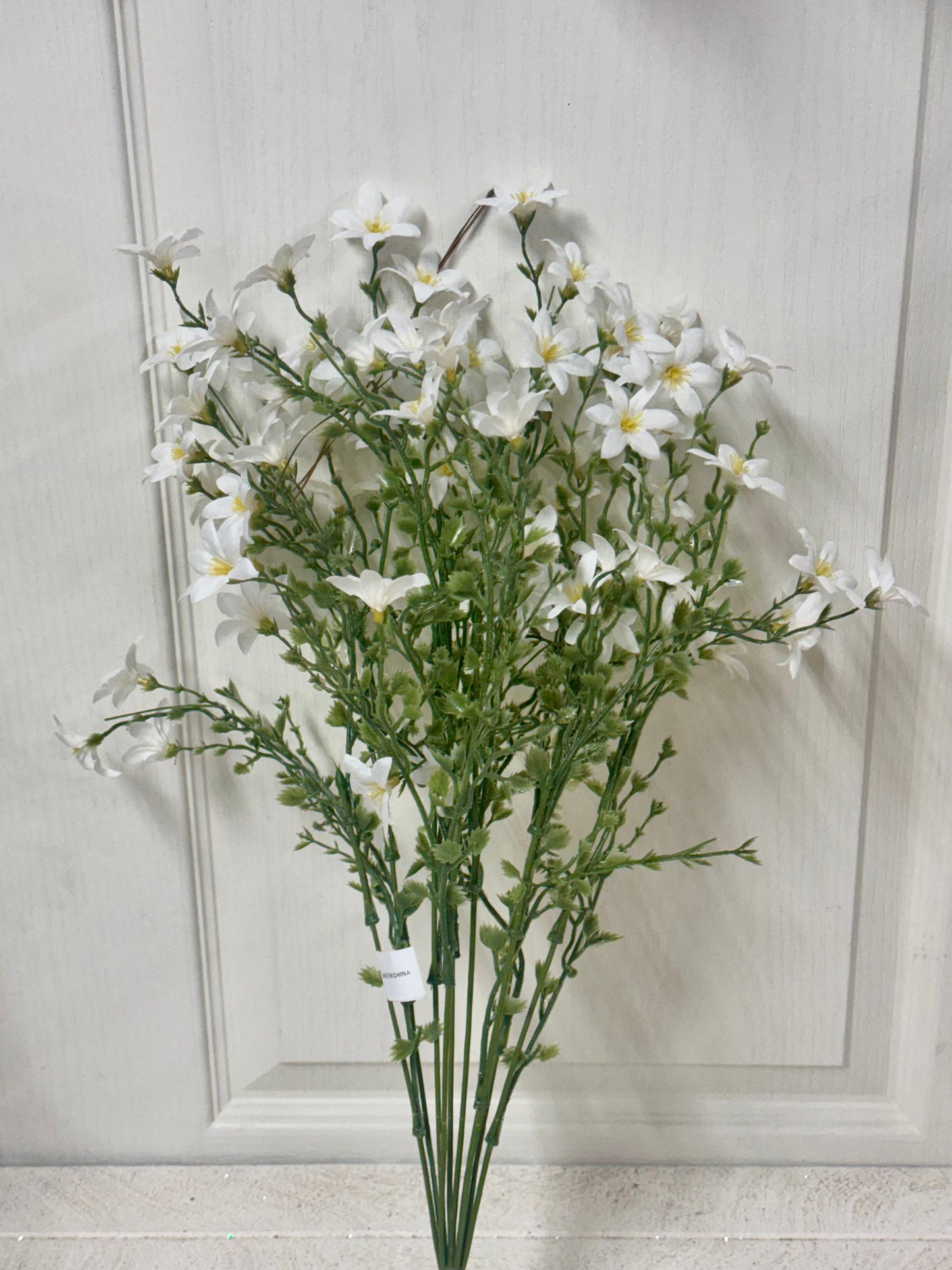 22 Inch White Mini Flower Bush