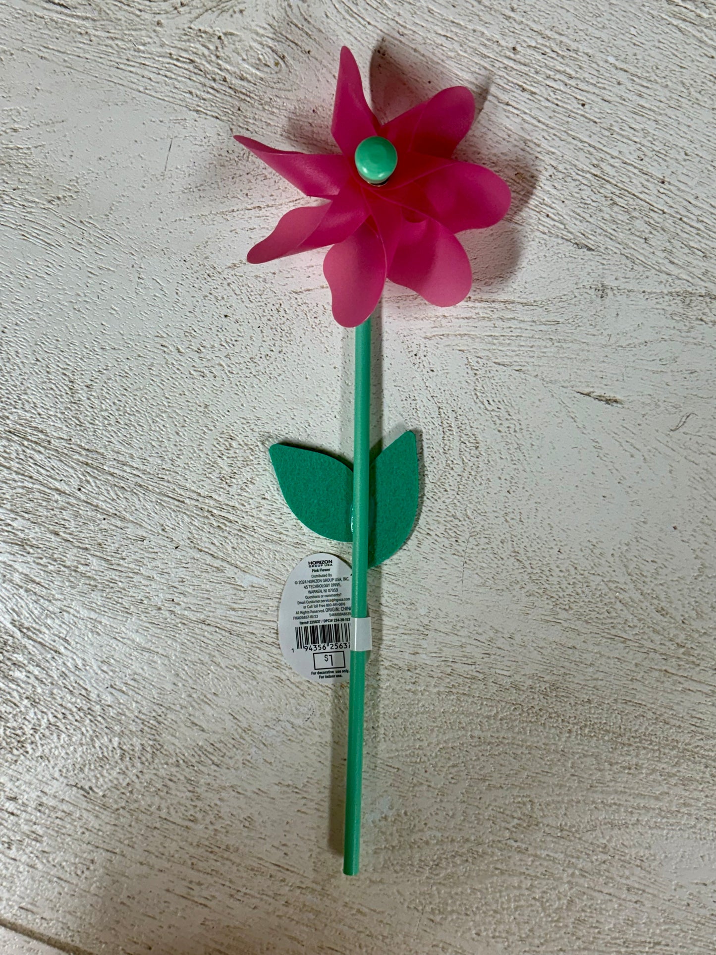 Hot Pink And Green Pinwheel