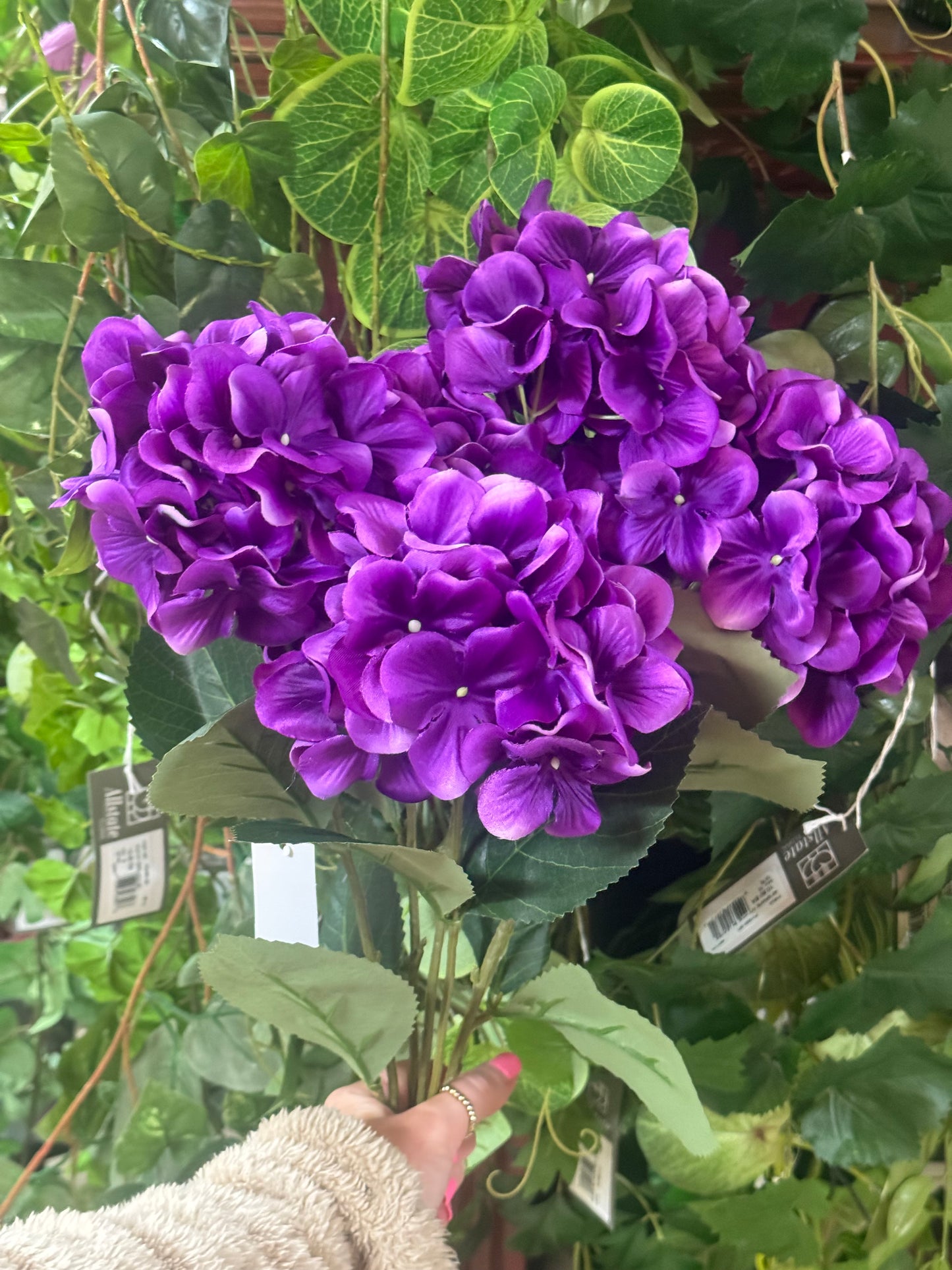 20.5 Inch Purple Hydrangea Bush