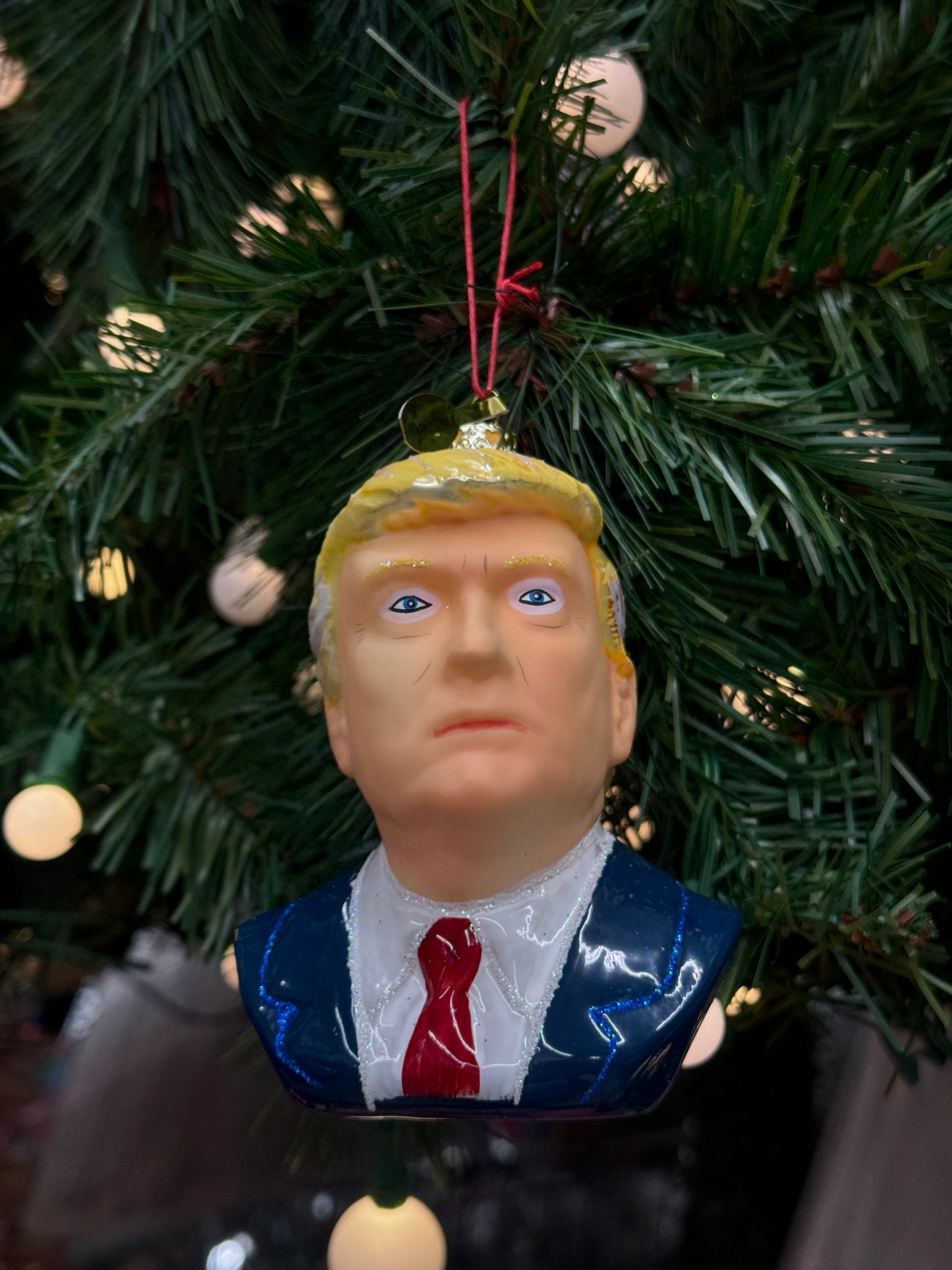 Donald Trump Glass Ornament