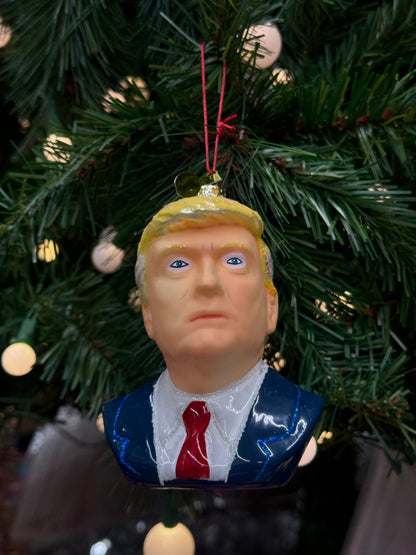 Donald Trump Glass Ornament