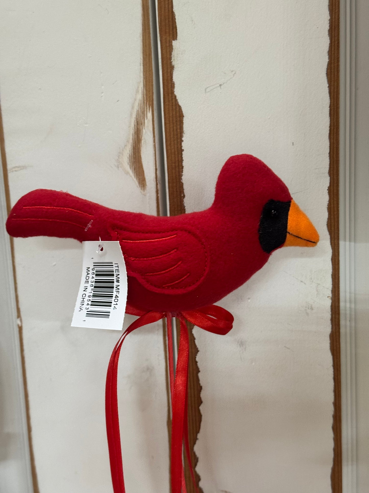 15 Inch Red Stuffed Cardinal Pick