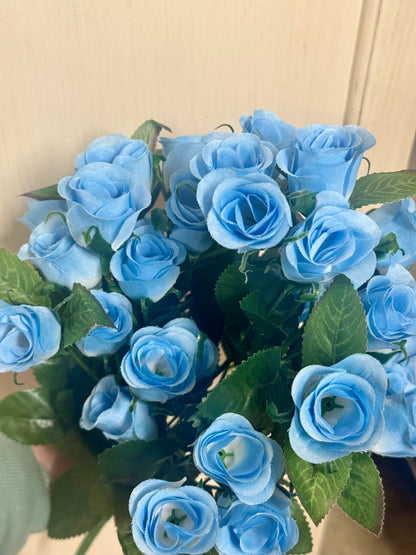 19 Inch Blue Rose Bud Bush