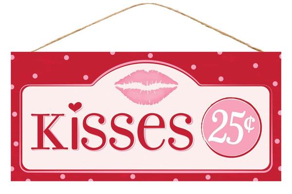 Kisses 25 Cents Wooden Sign