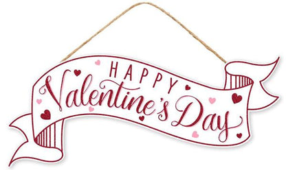 Happy Valentines Day Wooden Banner