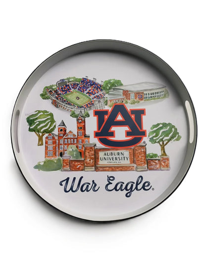 Auburn Landmark Round Tray