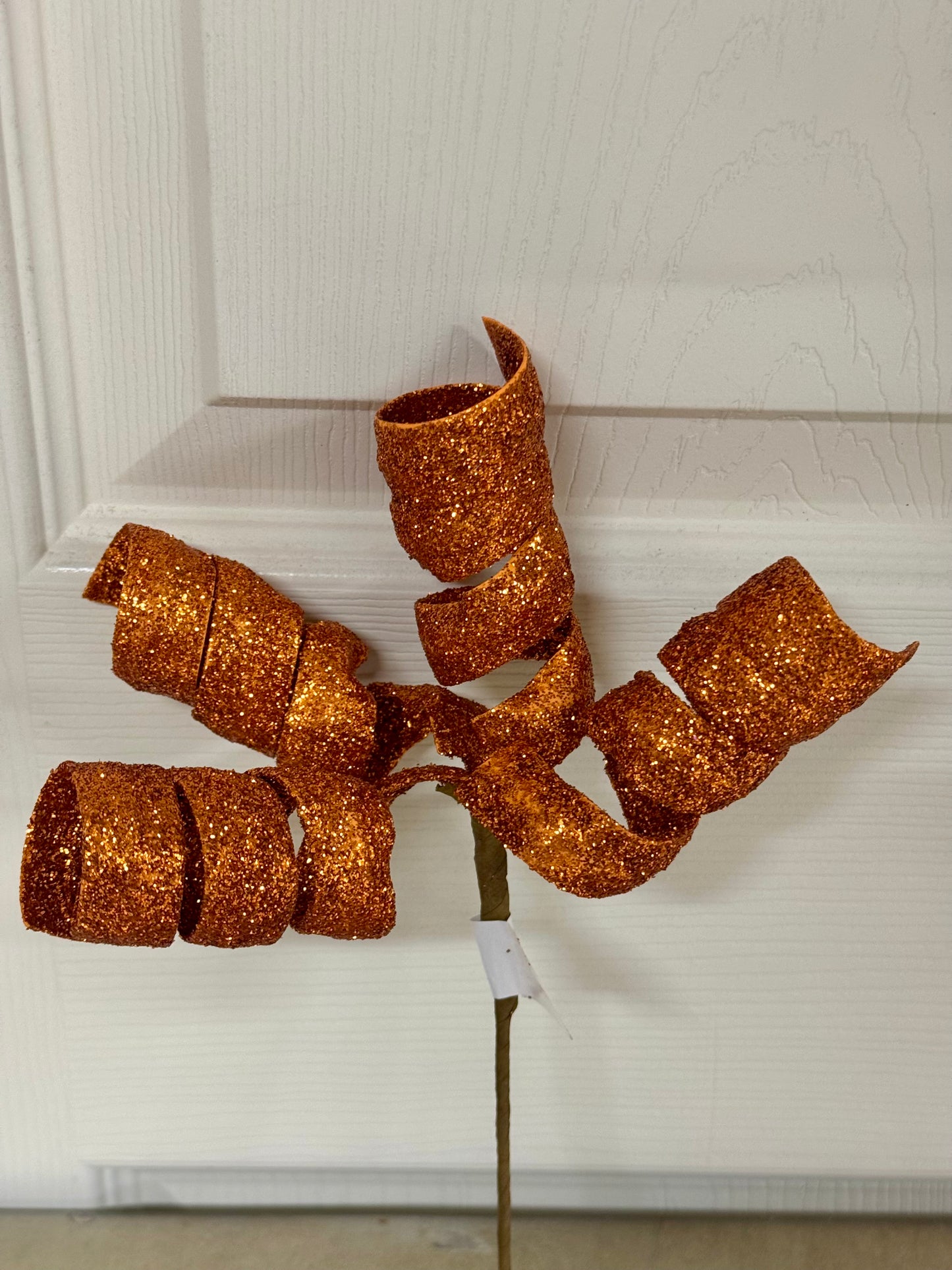 11 Inch Copper Glitter Curl Pick