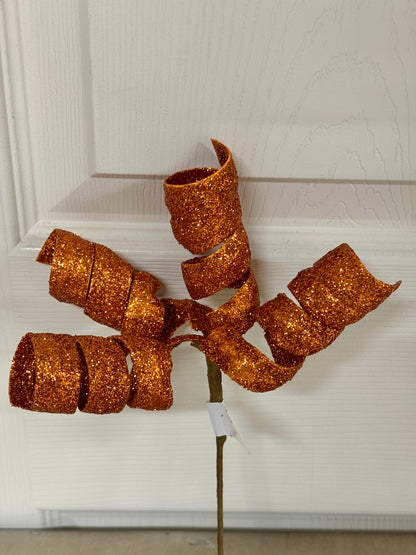 11 Inch Copper Glitter Curl Pick