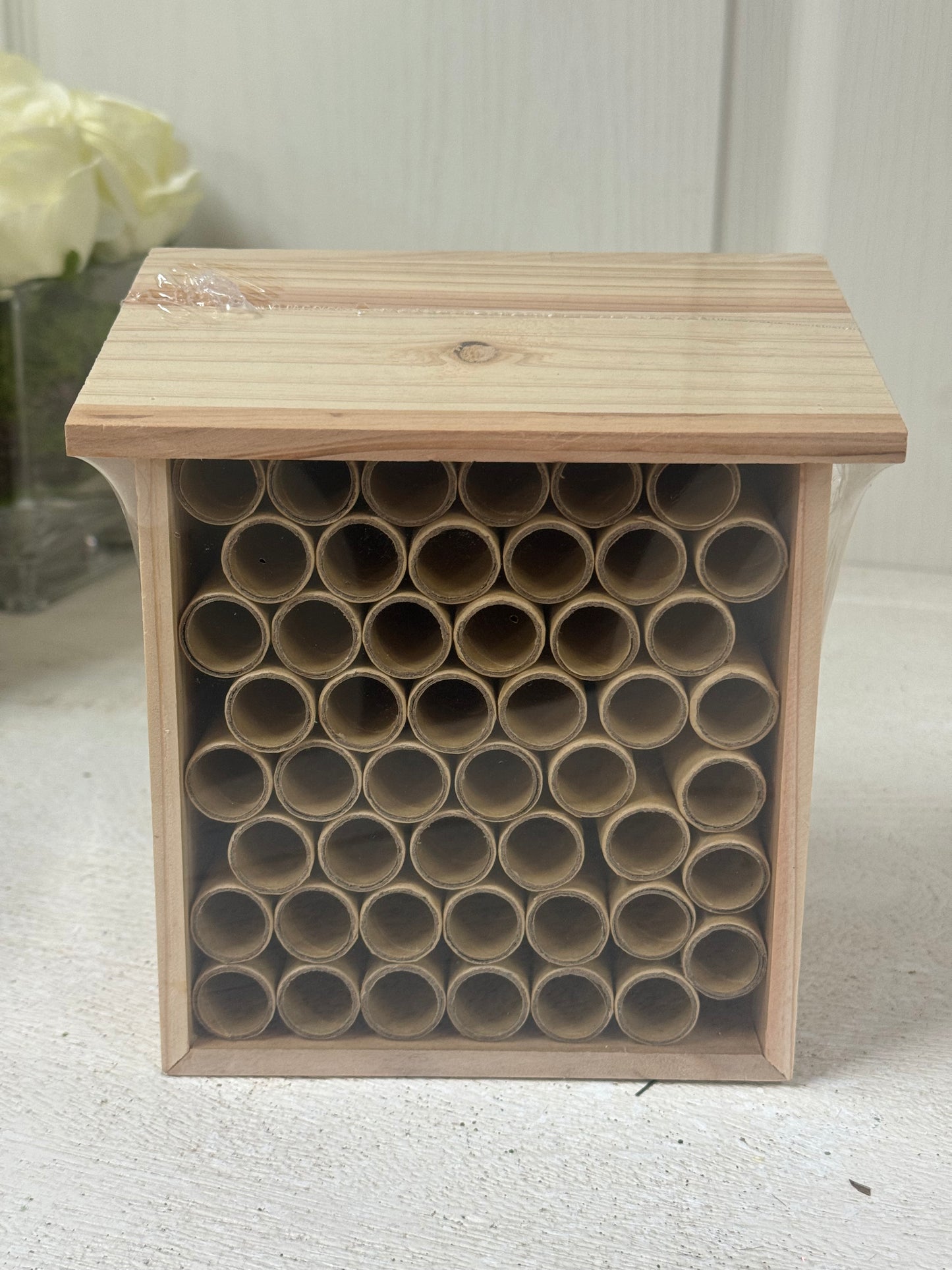 Wood Slant Roof Bee And Bug Hotel