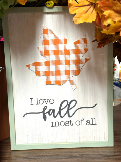 Wooden Fall Accent Sign 2 Styles