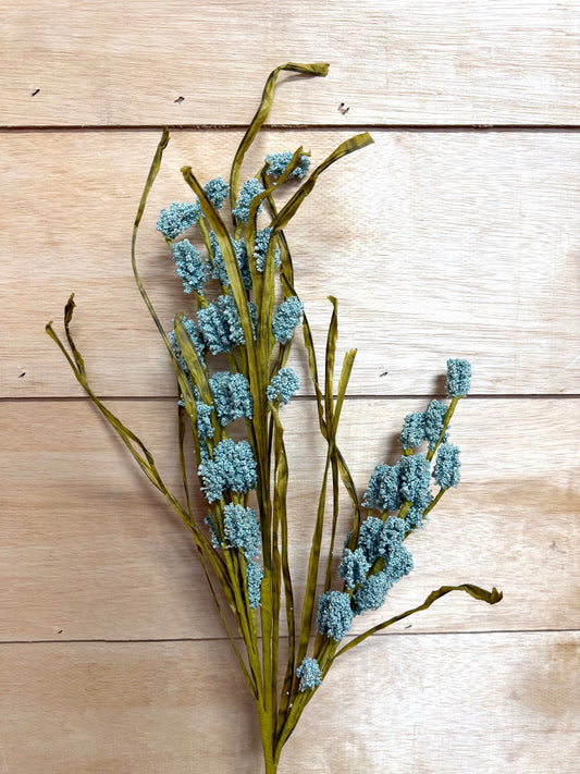 31 Inch Blue Bristle Grass Spray