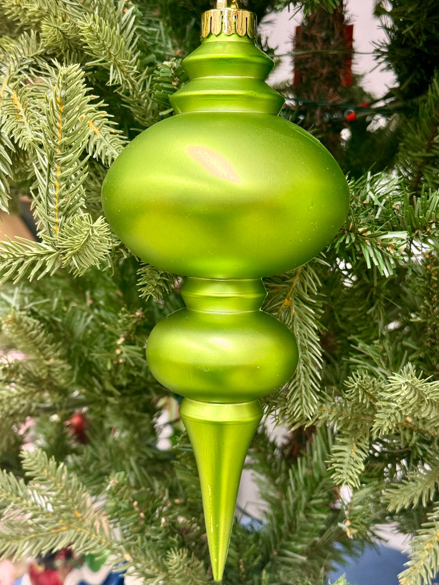 10 Inch Matte Spearmint Finial Ornament