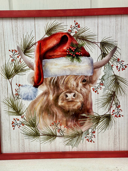 24 Inch Merry Moo Cow Wall Frame