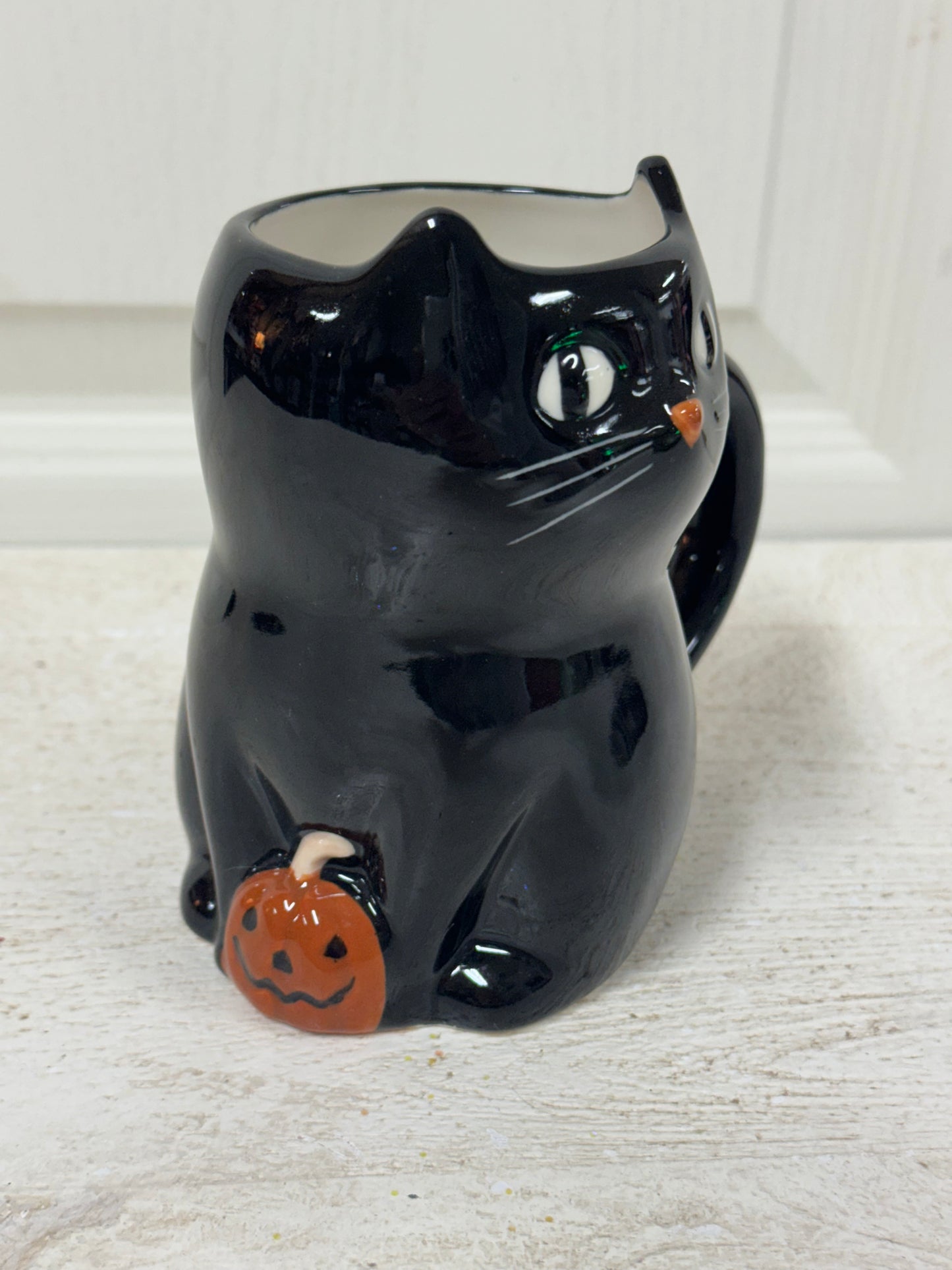 5 Inch Black Halloween Cat Coffee Mug