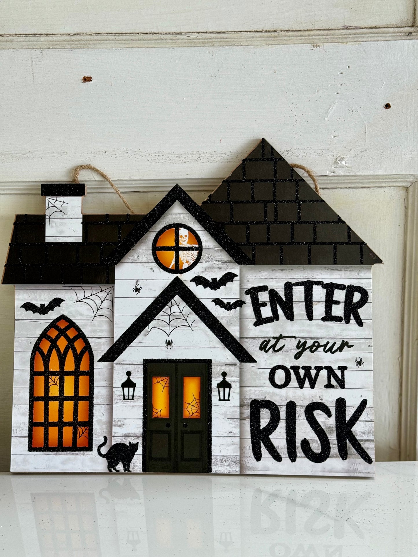Enter At Your Own Risk Wooden Sign
