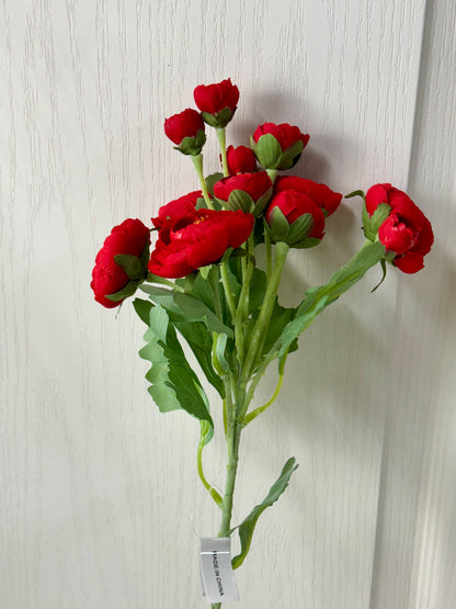 21.5 Inch Red Ranunculus Spray