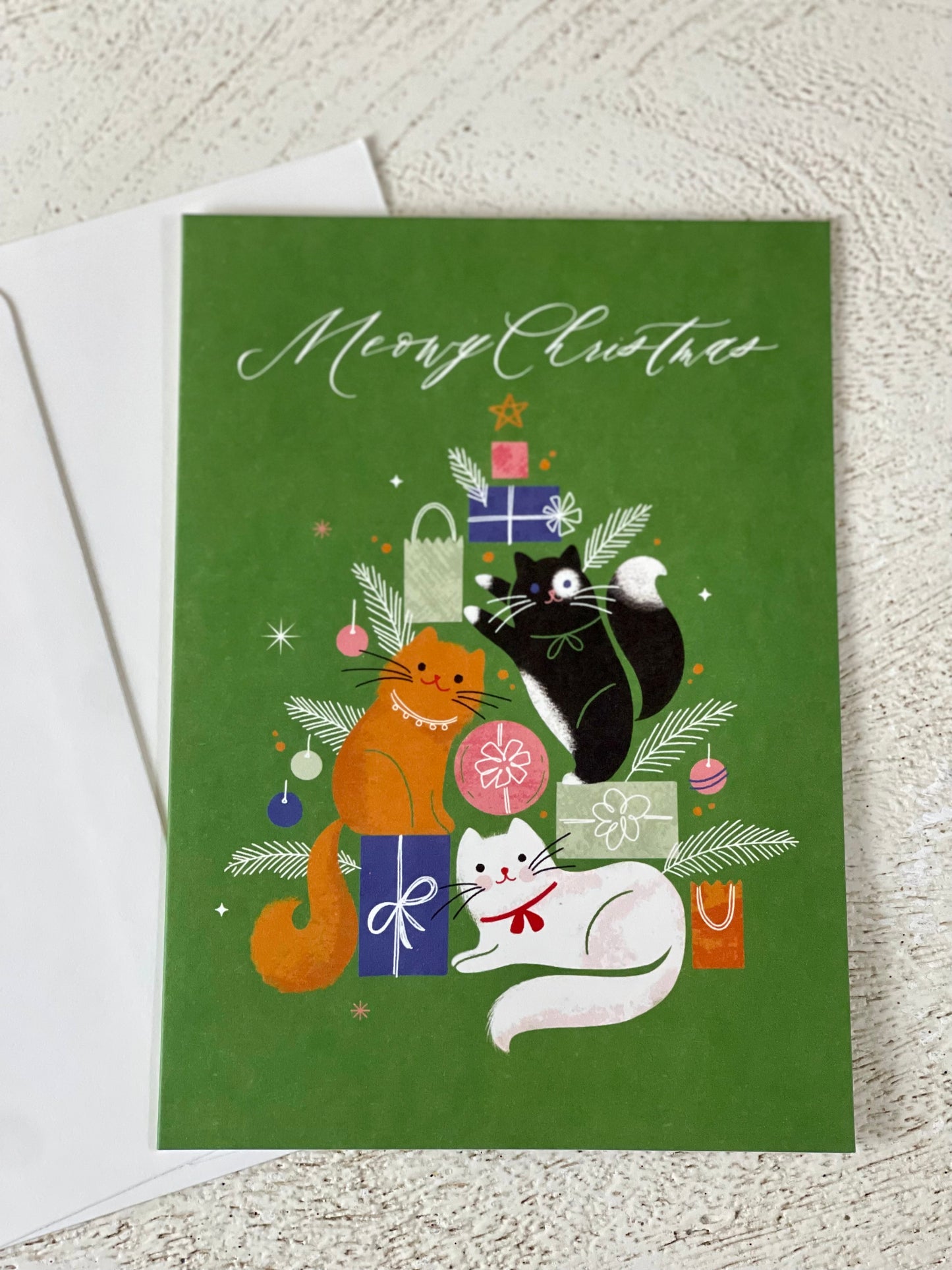Minted Christmas Kitties Card